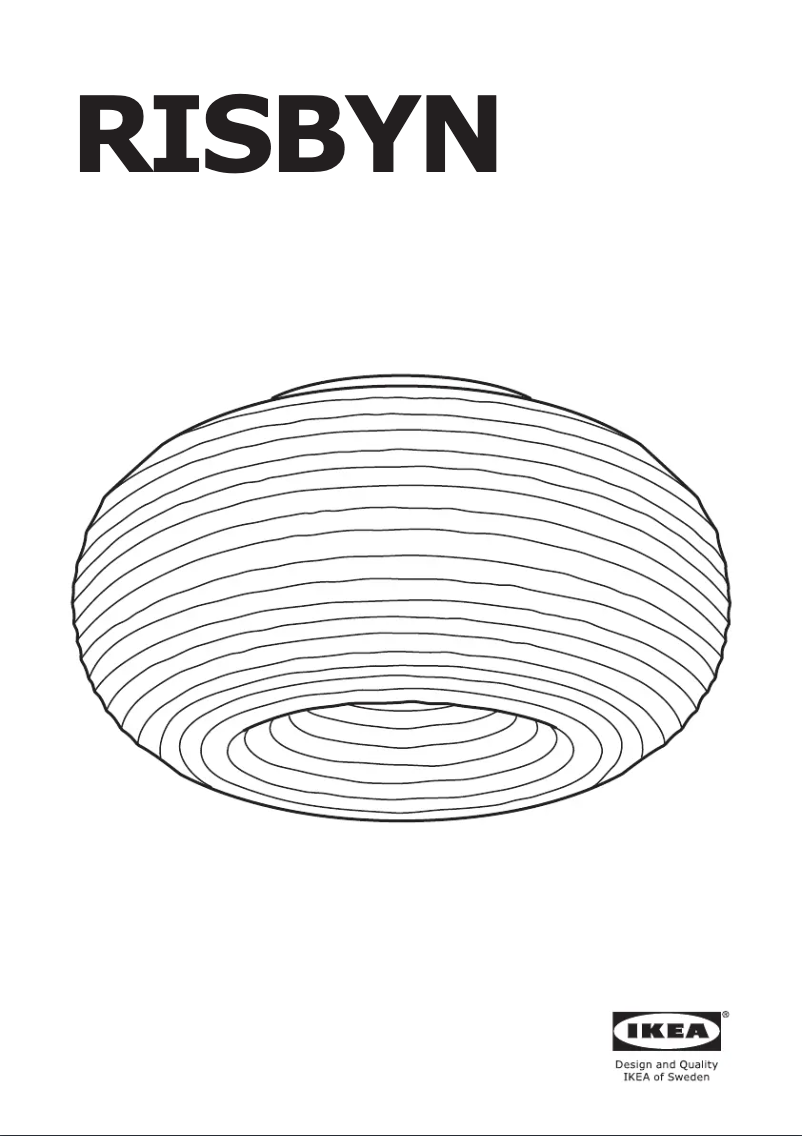 Page 1 de la notice Instructions / montage Ikea RISBYN