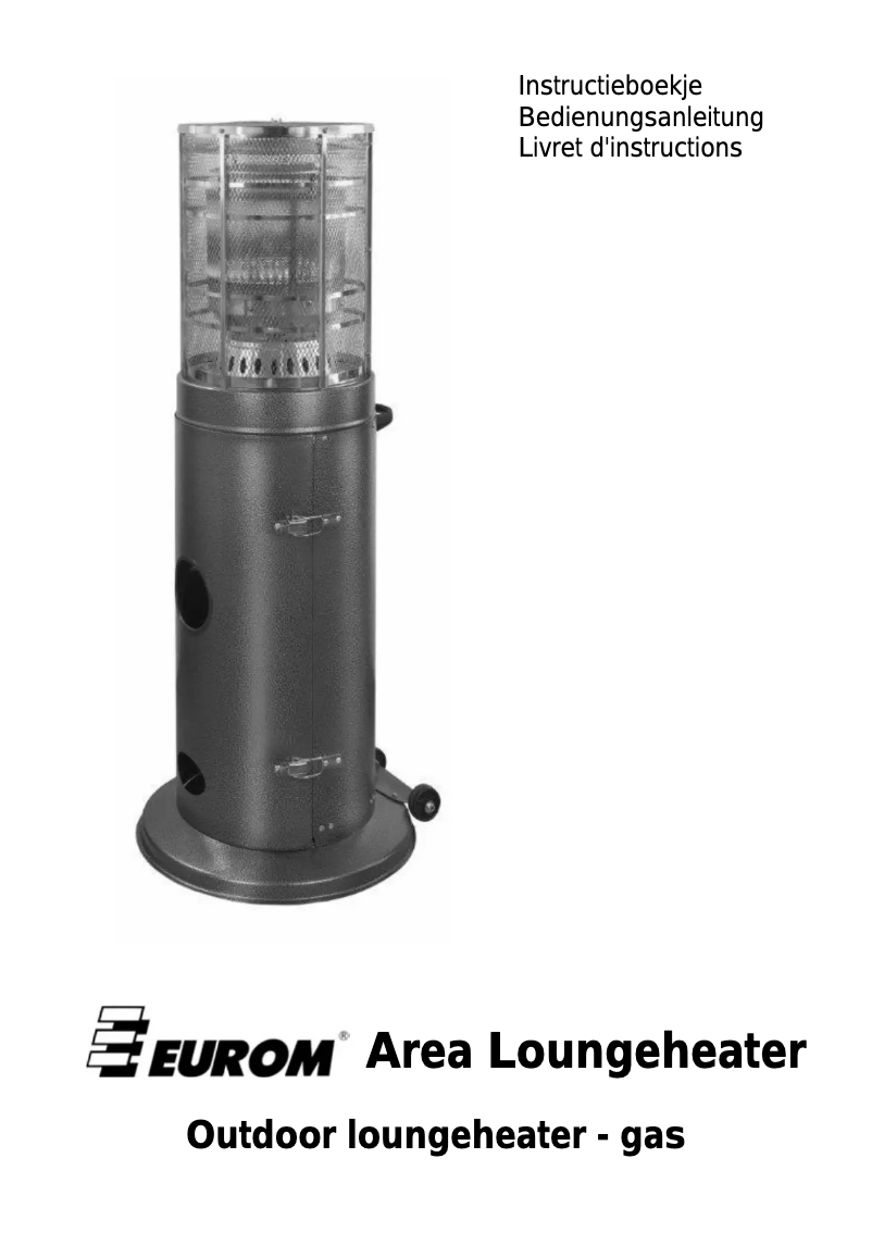 Imagen de la primera página del manual del dispositivo Area Lounge Heater