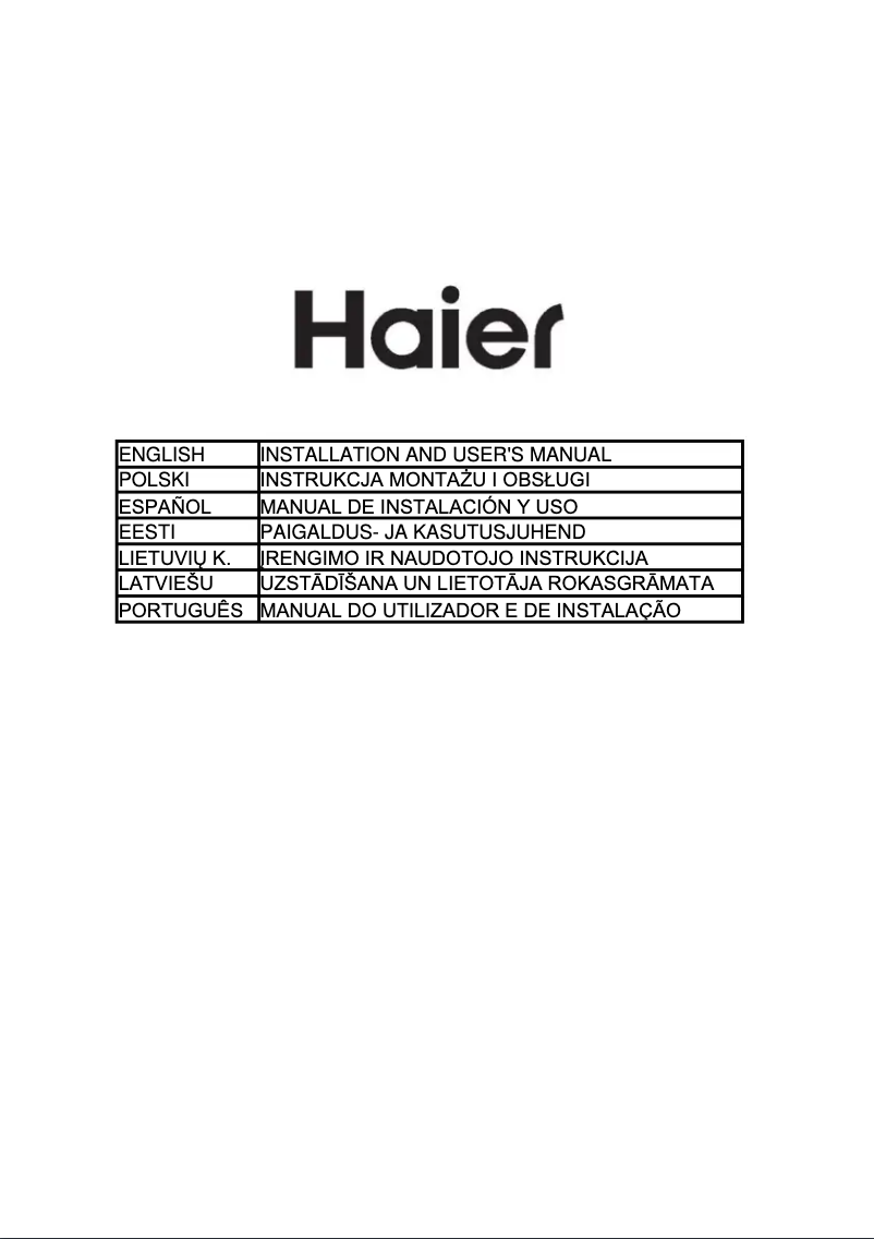 Image de la première page du manuel de l'appareil HADG6CBS2BWIFI