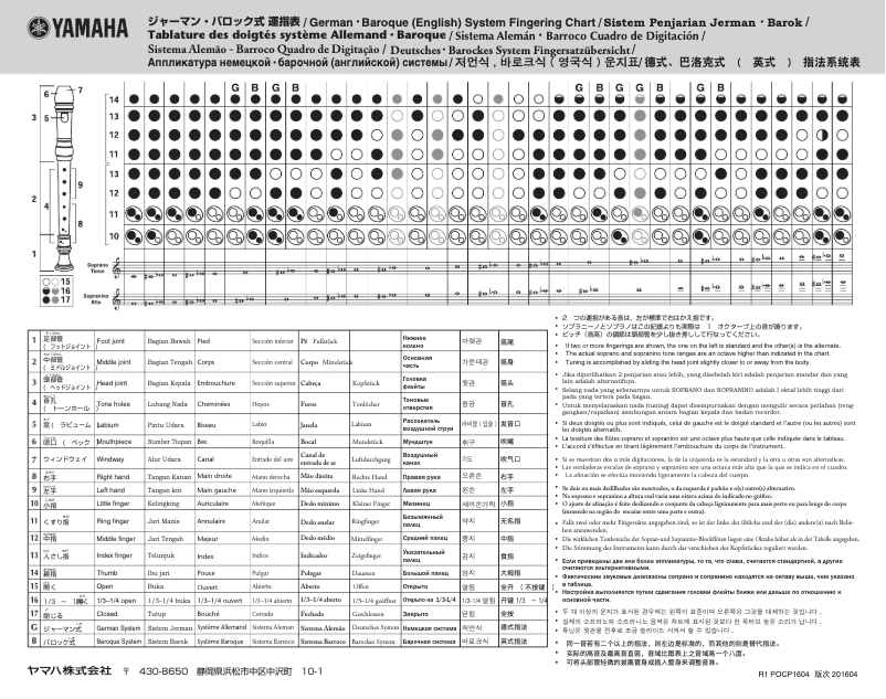 Page 1 of the manual User Manual Yamaha YRS-24B