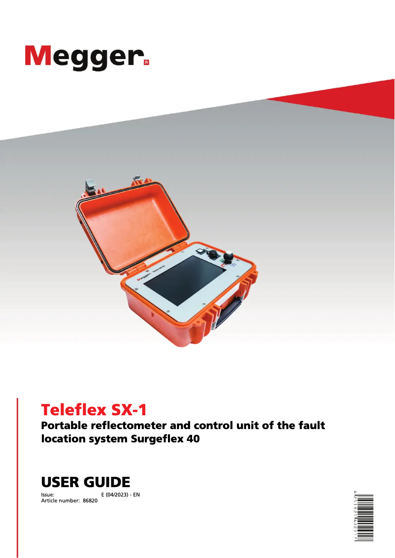 Image de la première page du manuel de l'appareil Teleflex SX-1