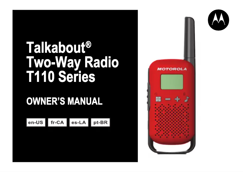 Page 1 de la notice Manuel utilisateur Motorola Talkabout T110TP