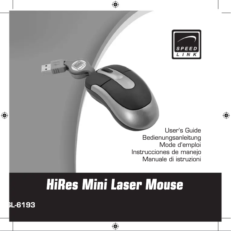 Page n°1 - Manuel utilisateur Speed-Link HiRes Mini Laser Mouse