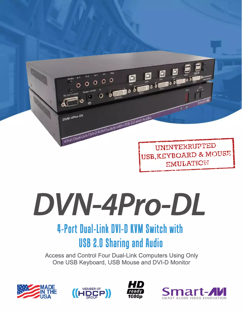 Page 1 de la notice Manuel utilisateur Smart-AVI DVN-4Pro-DL