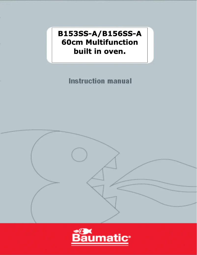 Page n°1 - Manuel utilisateur Baumatic B153SS