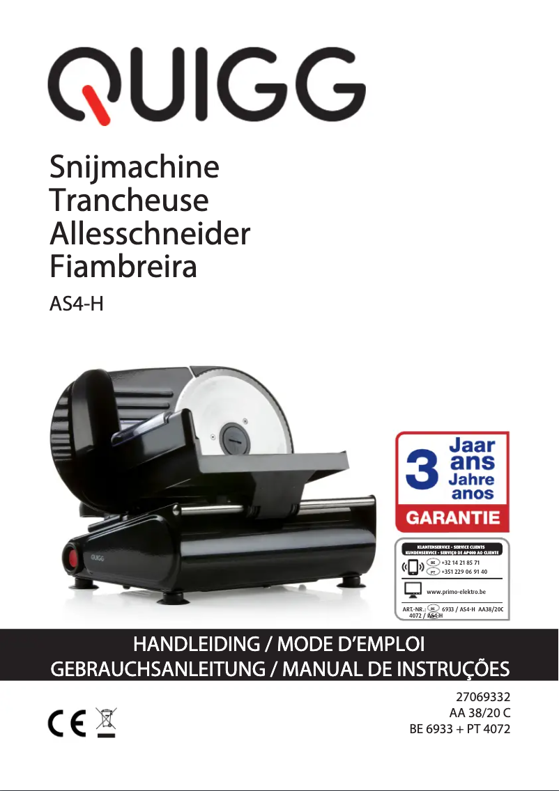 Page n°1 - Manuel utilisateur Primo AS4