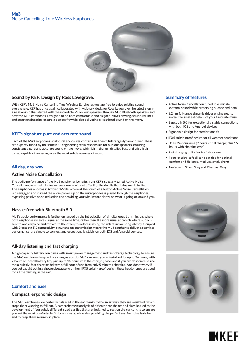 Imagen de la primera página del manual del dispositivo Mu3