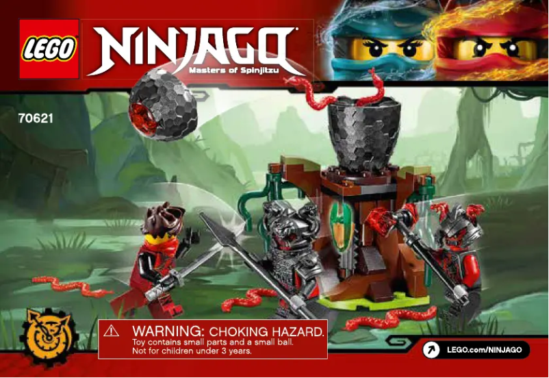 Page 1 de la notice Manuel utilisateur Lego Ninjago 70621
