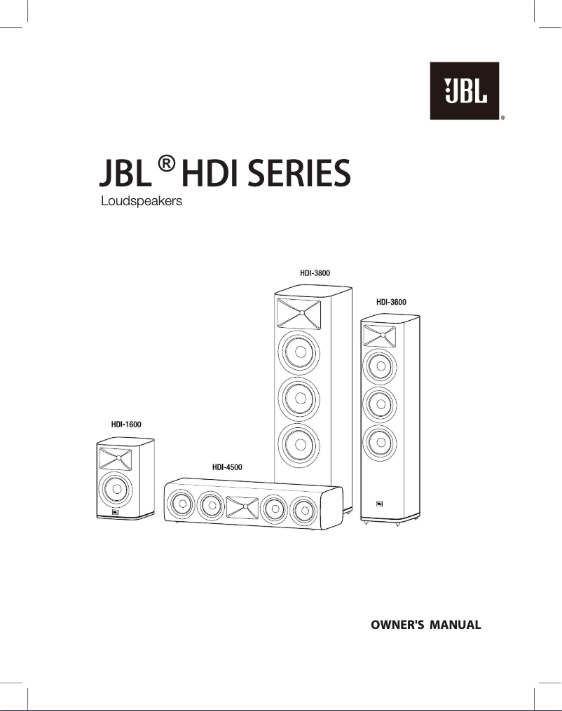 Page 1 de la notice Manuel utilisateur JBL Synthesis HDI-3600