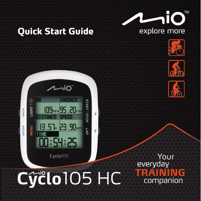 Page 1 de la notice Manuel utilisateur Mio Cyclo 105