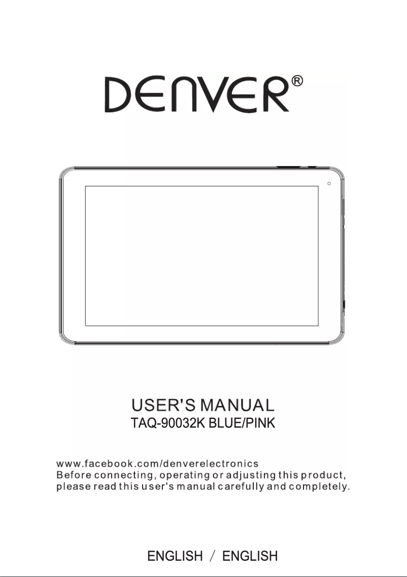 Página 1 del manual Manual de usuario Denver AQ-90032K