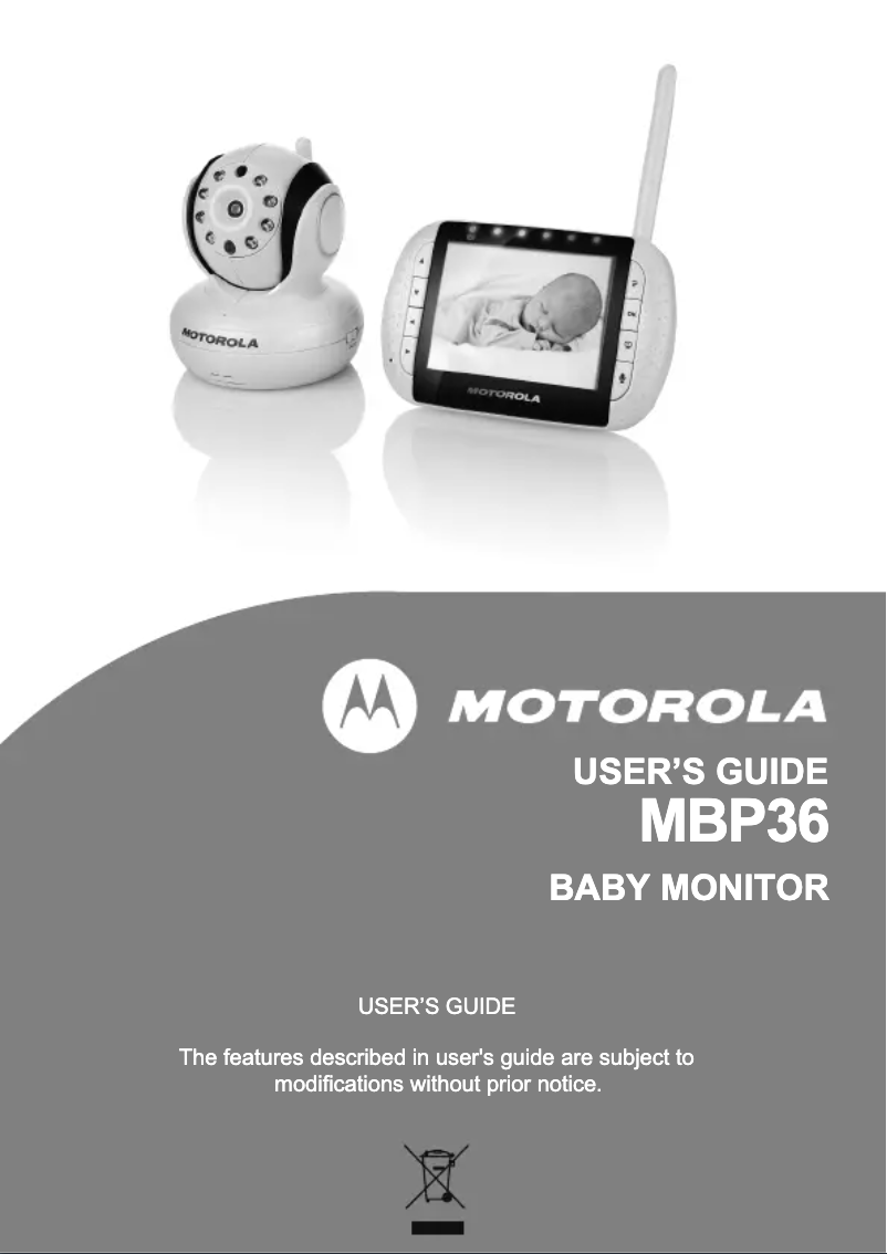 Image de la première page du manuel de l'appareil MBP36BU