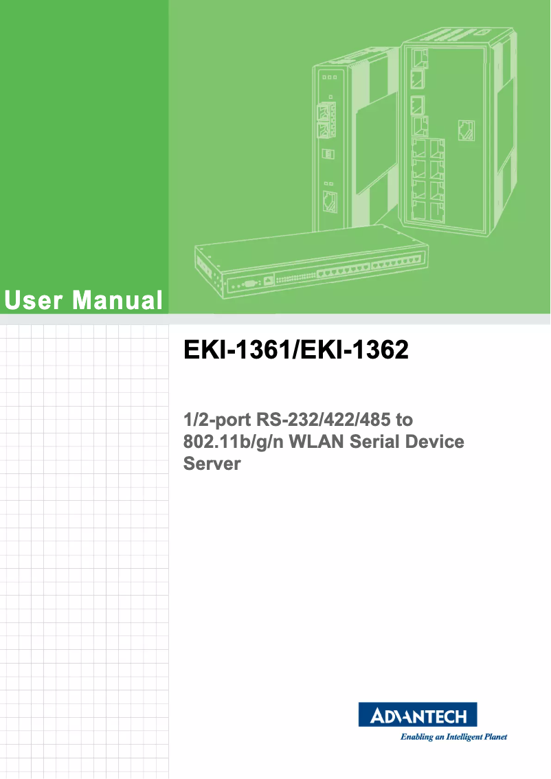 Page 1 de la notice Manuel utilisateur Advantech EKI-1362