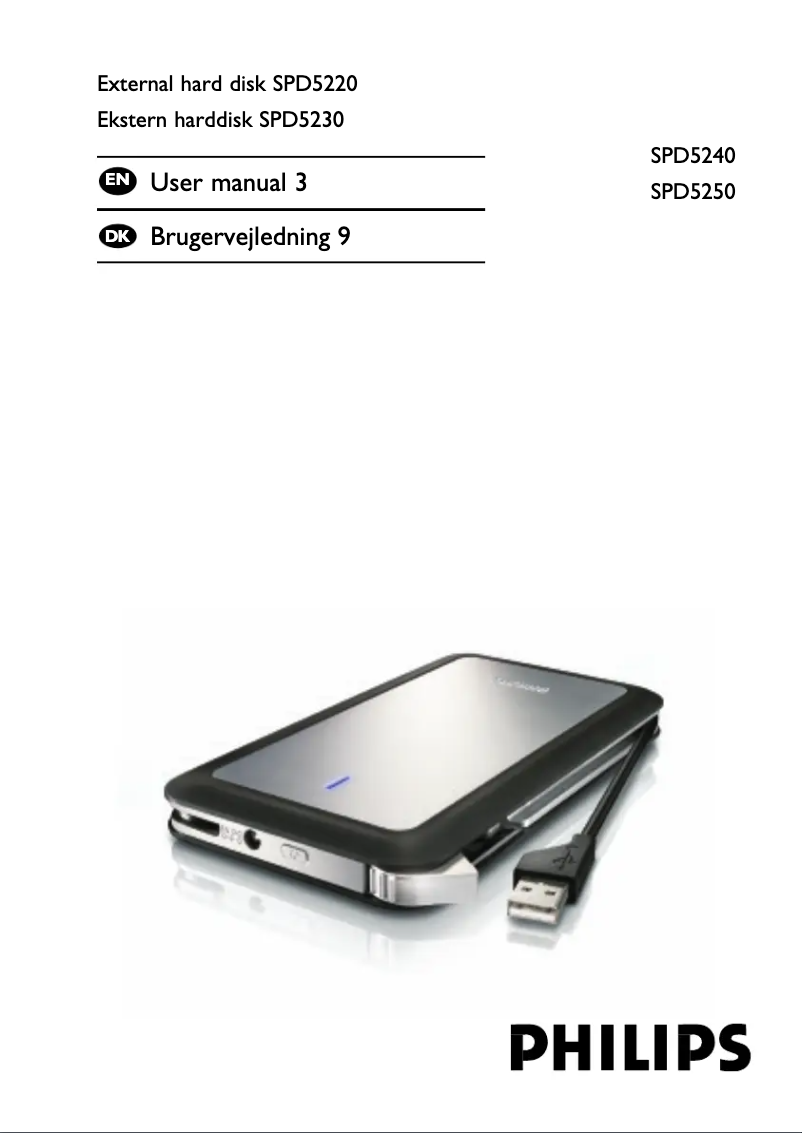 Page n°1 - Manuel utilisateur Philips SPD5220CC