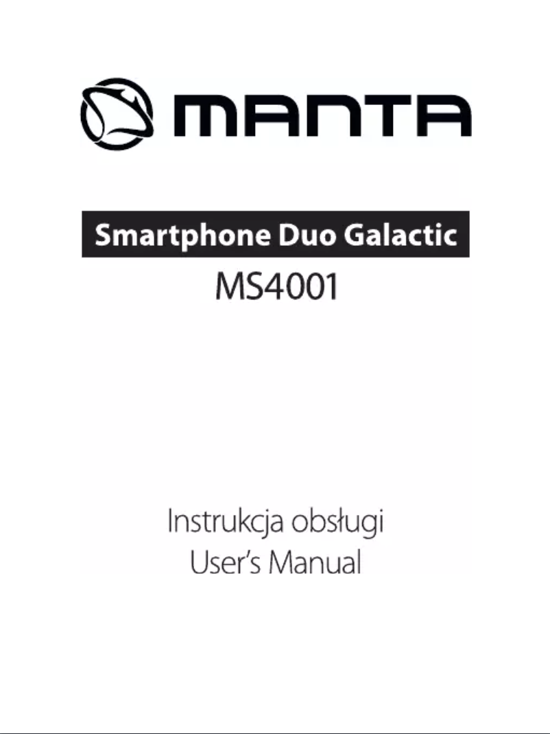 Page n°1 - Manuel utilisateur Manta MS4001
