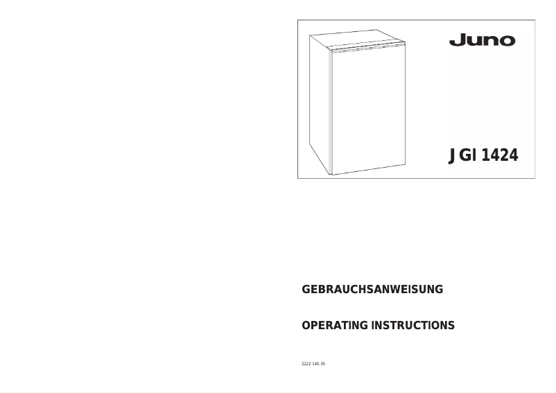 Page n°1 - Manuel utilisateur Juno JGI1424
