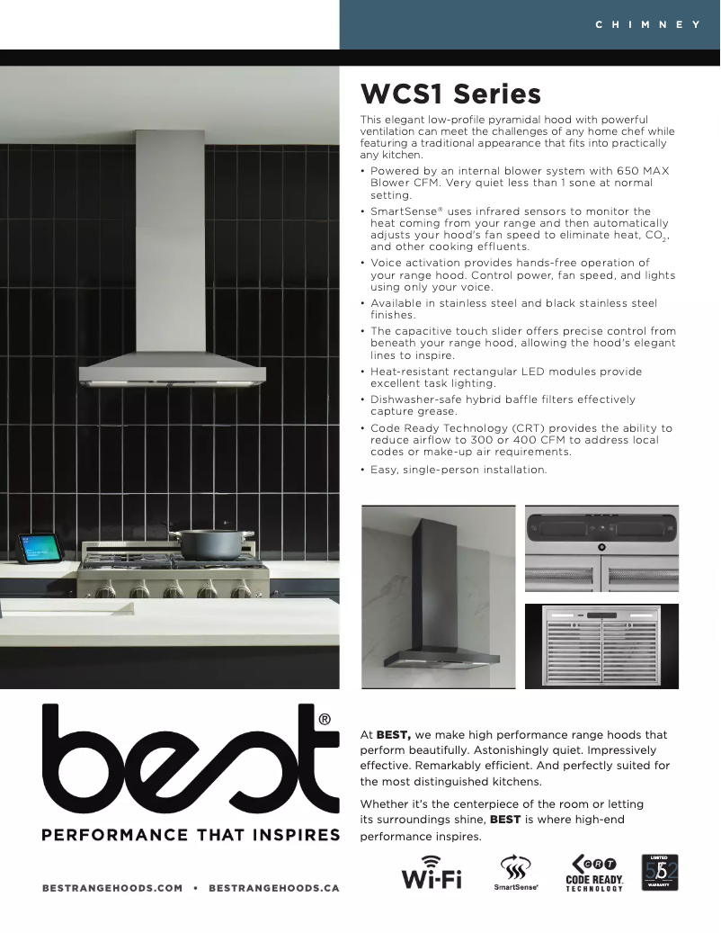 Página 1 del manual Ficha técnica Best WCS1306BLS