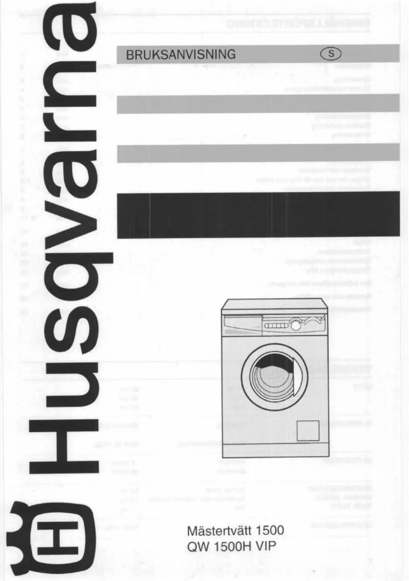 Page 1 de la notice Manuel utilisateur Husqvarna QW1500H