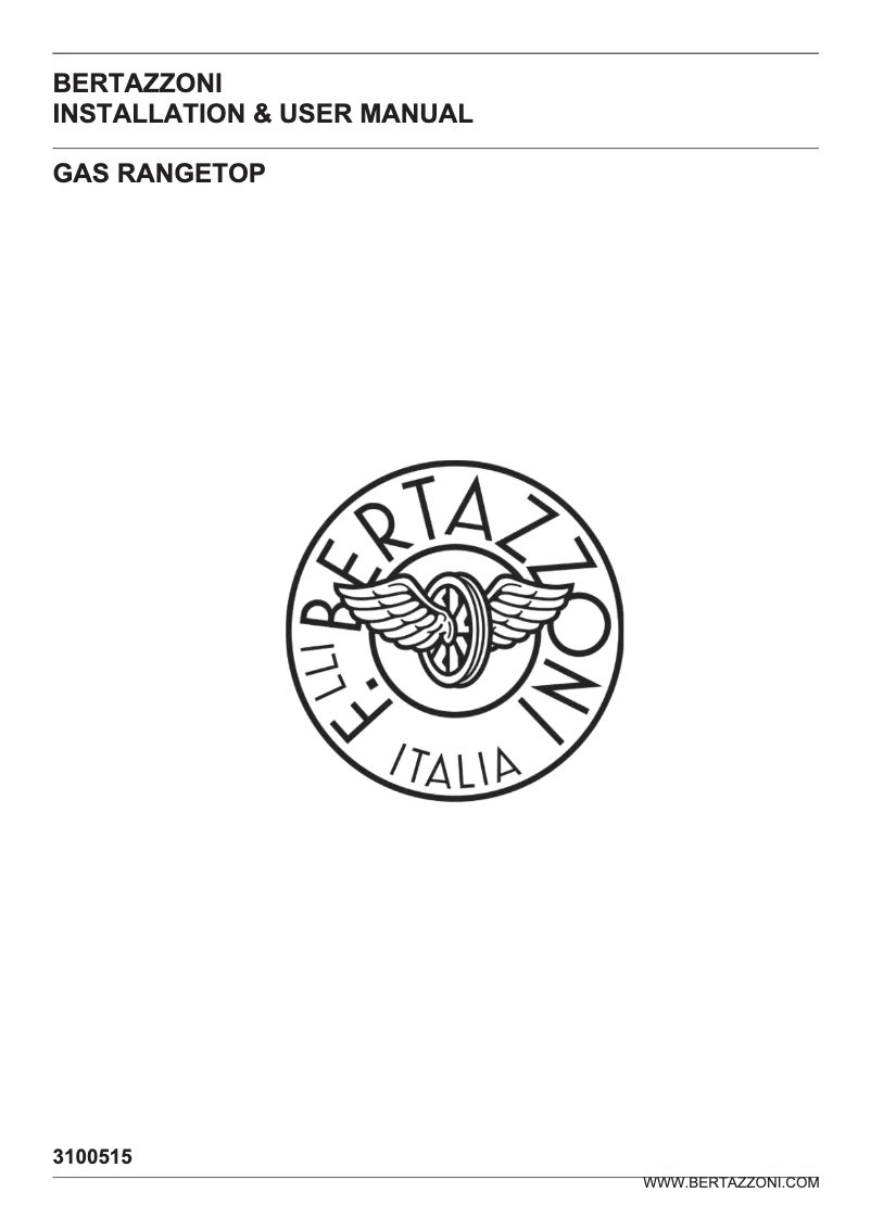 Page 1 de la notice Guide d'installation Bertazzoni CB486G00X