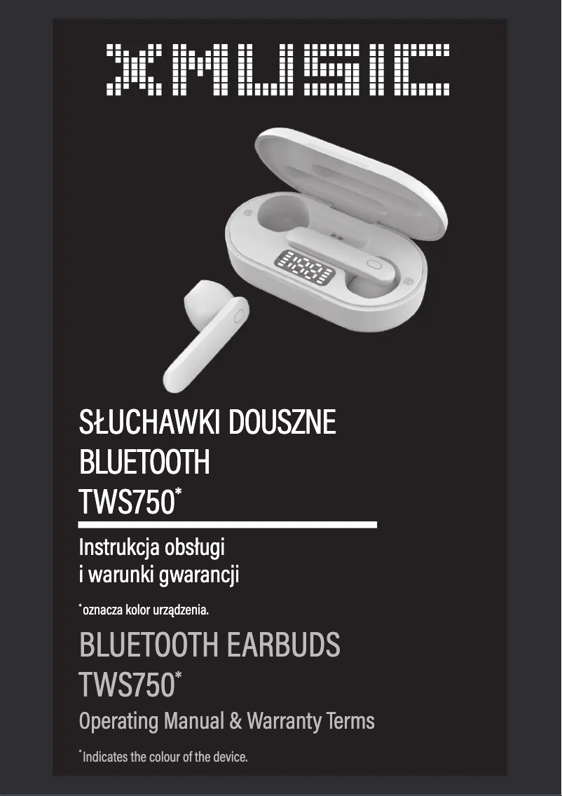 Page n°1 - Manuel utilisateur Xmusic TWS750K