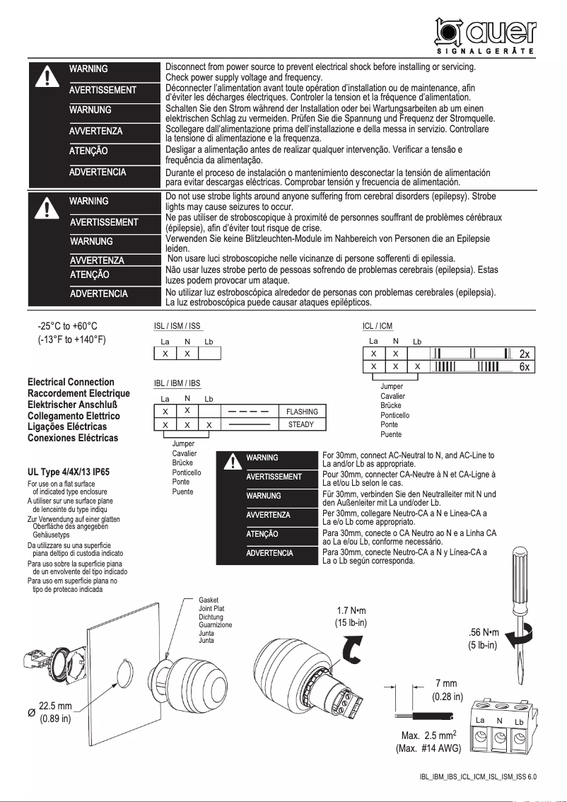 Page n°1 - Manuel utilisateur Auer Signal IBM 801506405