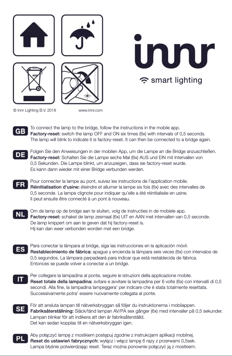 Page n°1 - Manuel utilisateur Innr RS 226-2