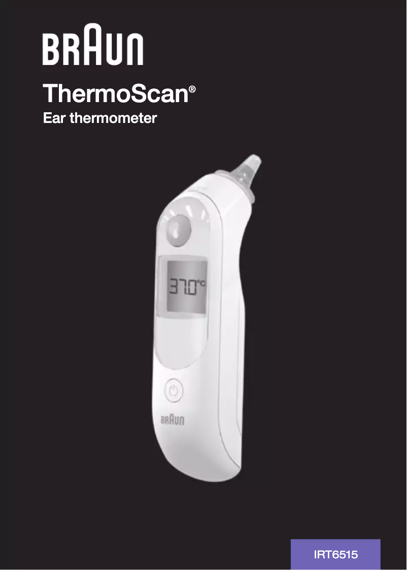 Image de la première page du manuel de l'appareil ThermoScan 6 IRT 6515