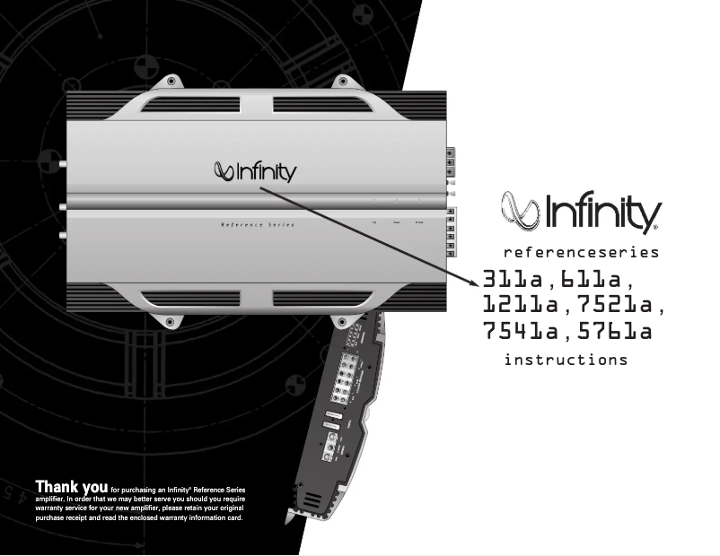 Page 1 de la notice Manuel utilisateur Infinity Reference 5761a