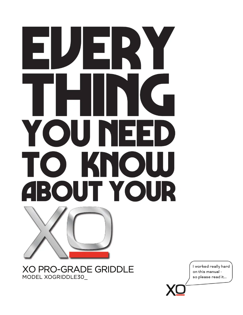 Page n°1 - Manuel utilisateur XO XOGRIDDLE30L