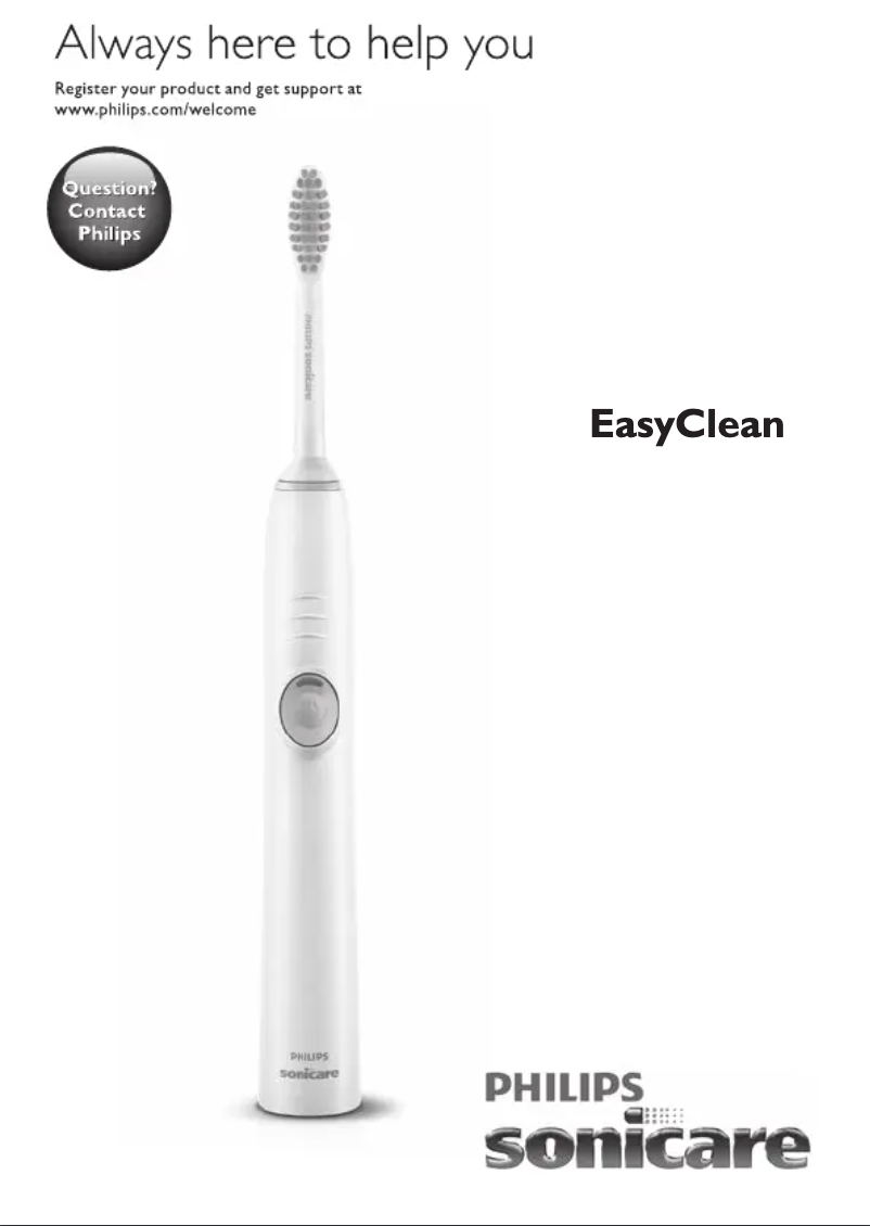 Page n°1 - Manuel utilisateur Philips Sonicare EasyClean HX6531