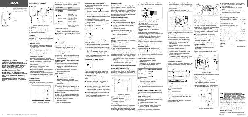 Image de la première page du manuel de l'appareil REK241X
