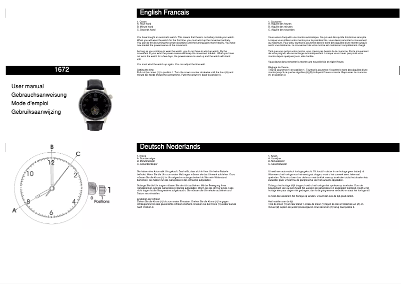 Page n°1 - Manuel utilisateur Davis 1672