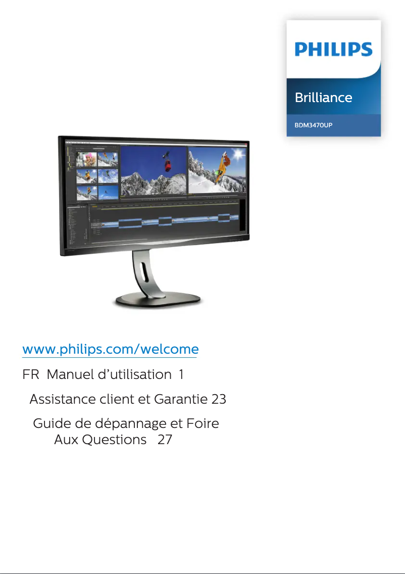 Image de la première page du manuel de l'appareil BDM3470UP
