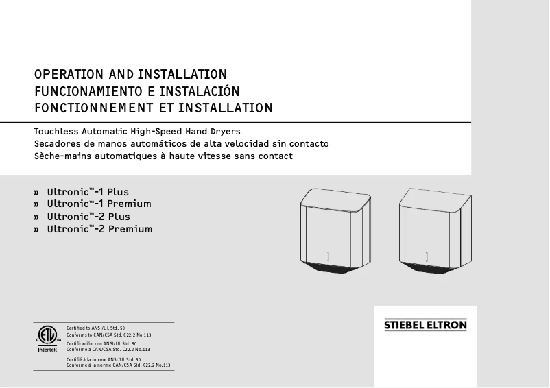 Page n°1 - Informations de garantie Stiebel Eltron Ultronic