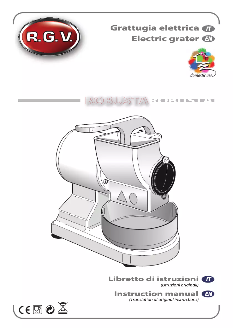 Page n°1 - Manuel utilisateur RGV Robusta