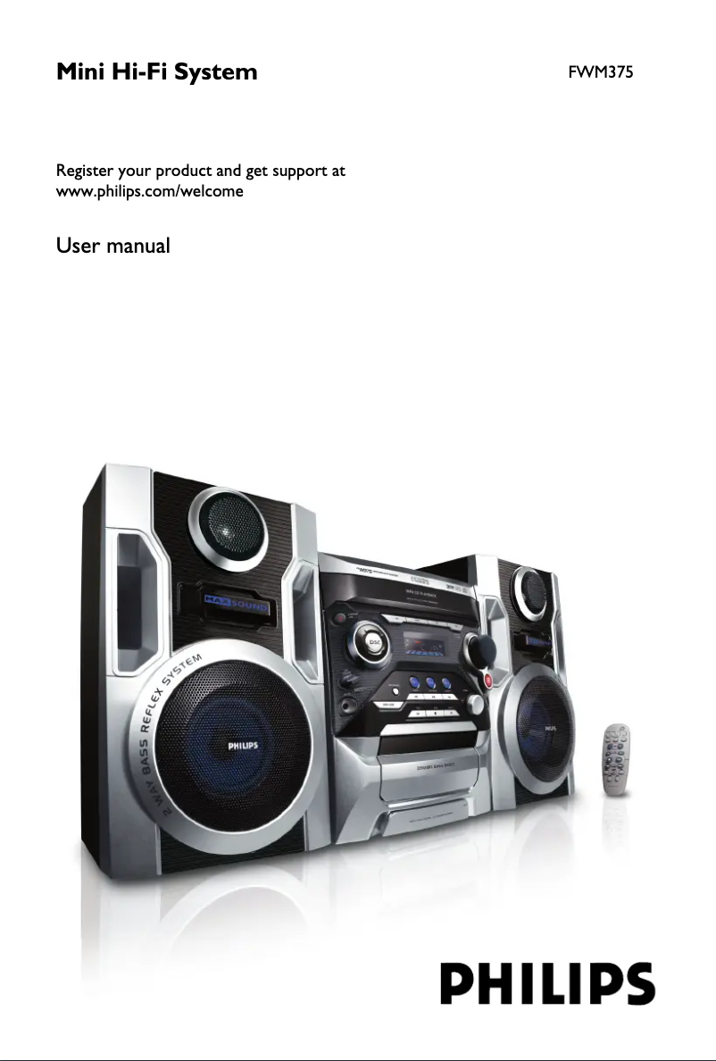 Page 1 de la notice Manuel utilisateur Philips FWM375