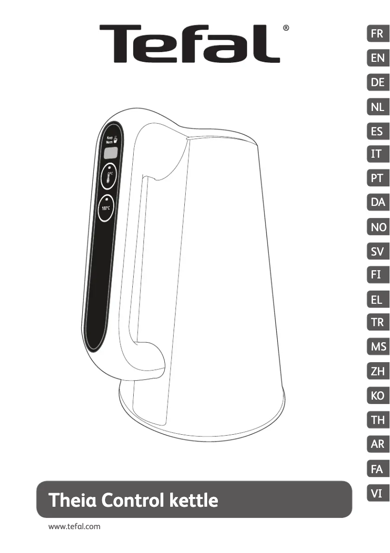 Image de la première page du manuel de l'appareil Theia Control KI820D