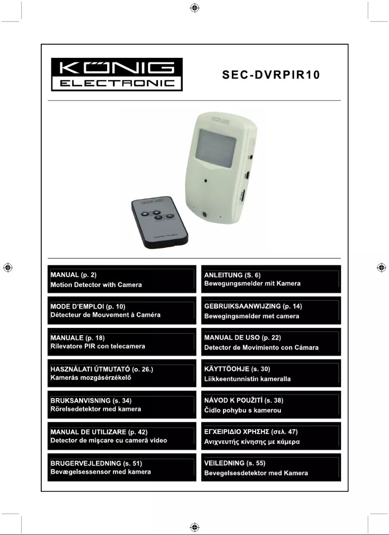 Page 1 de la notice Manuel utilisateur Konig SEC-DVRPIR10