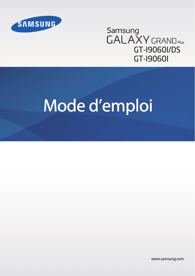 Image de la première page du manuel de l'appareil Galaxy Grand Neo Plus