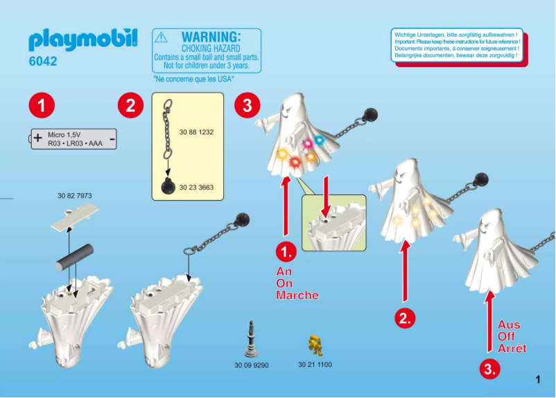 Imagen de la primera página del manual del dispositivo Knights Castle Ghost with Rainbow LED