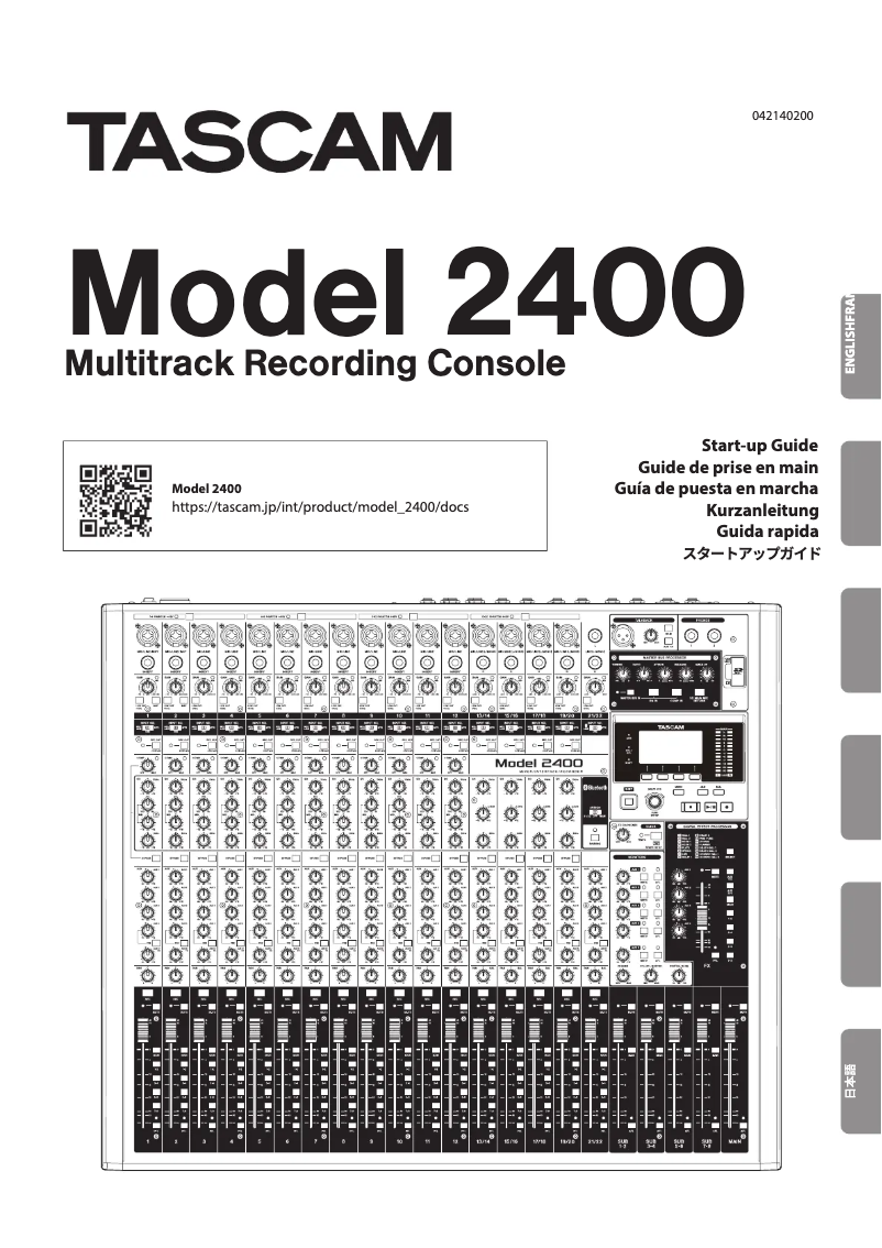 Image de la première page du manuel de l'appareil Model 2400