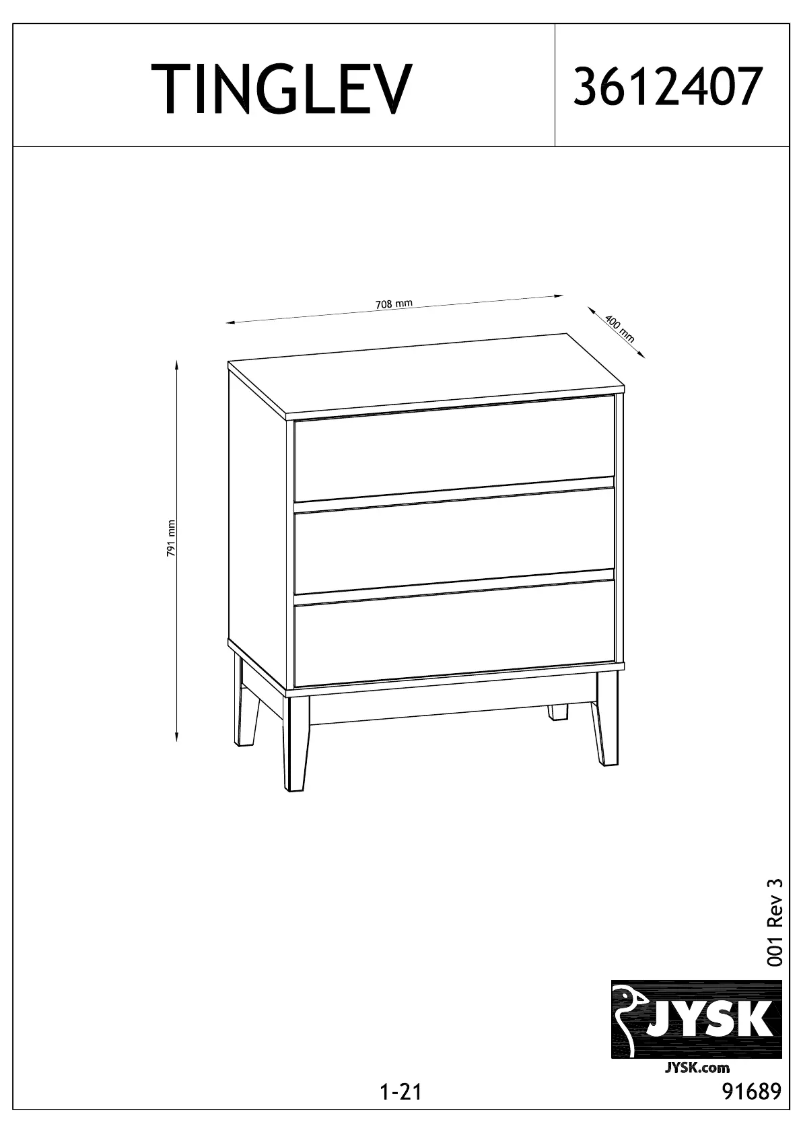 Image de la première page du manuel de l'appareil Tinglev (71x80x40)