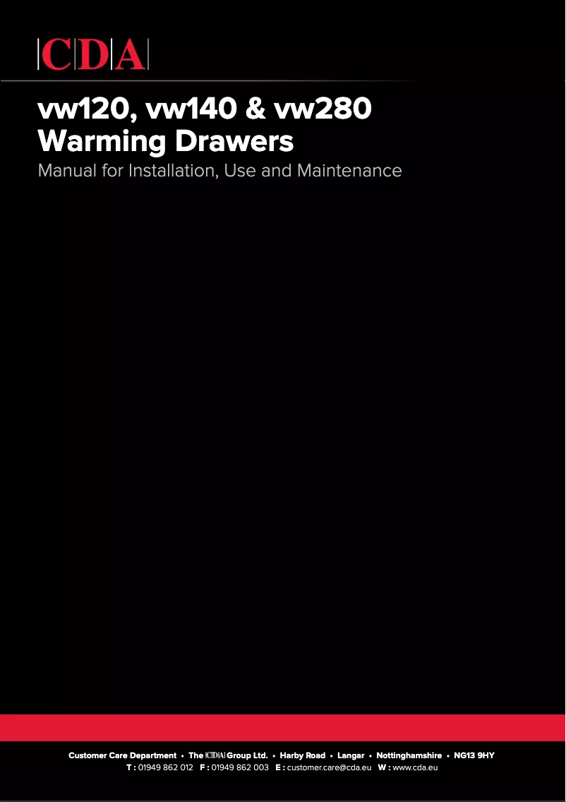 Image de la première page du manuel de l'appareil VW280