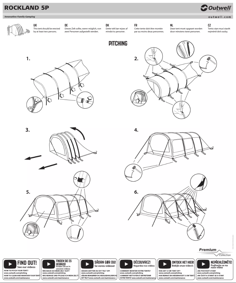 Page 1 de la notice Mode d'emploi Outwell Rockland 5P
