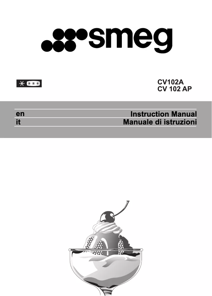 Page 1 de la notice Mode d'emploi Smeg CV102AP