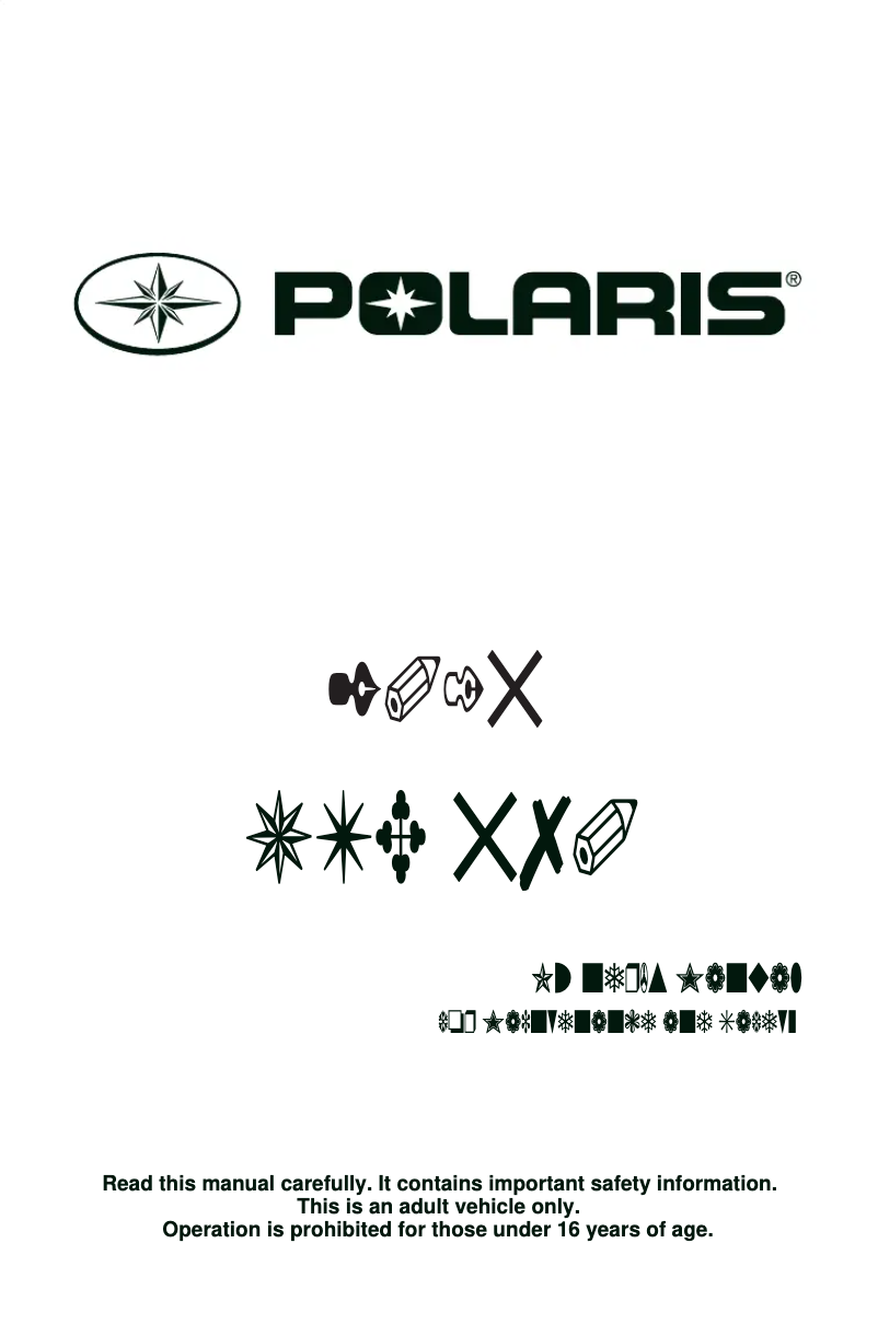 Página 1 del manual Manual de usuario Polaris UTE 570 (2015)