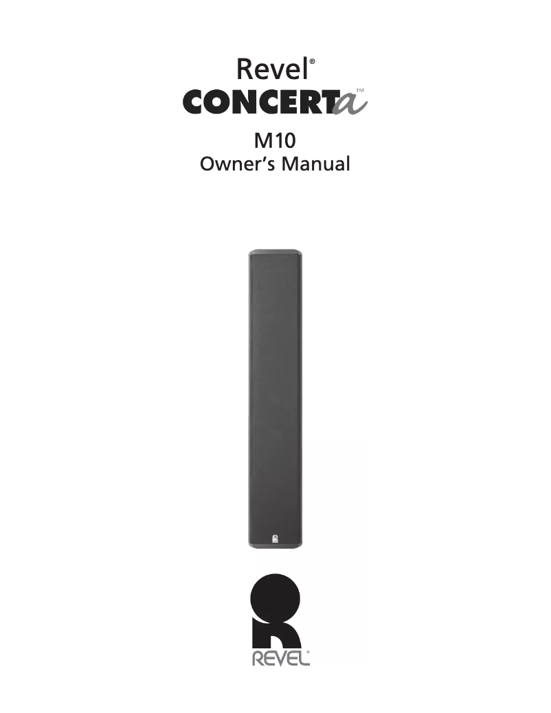 Image de la première page du manuel de l'appareil Concerta M10