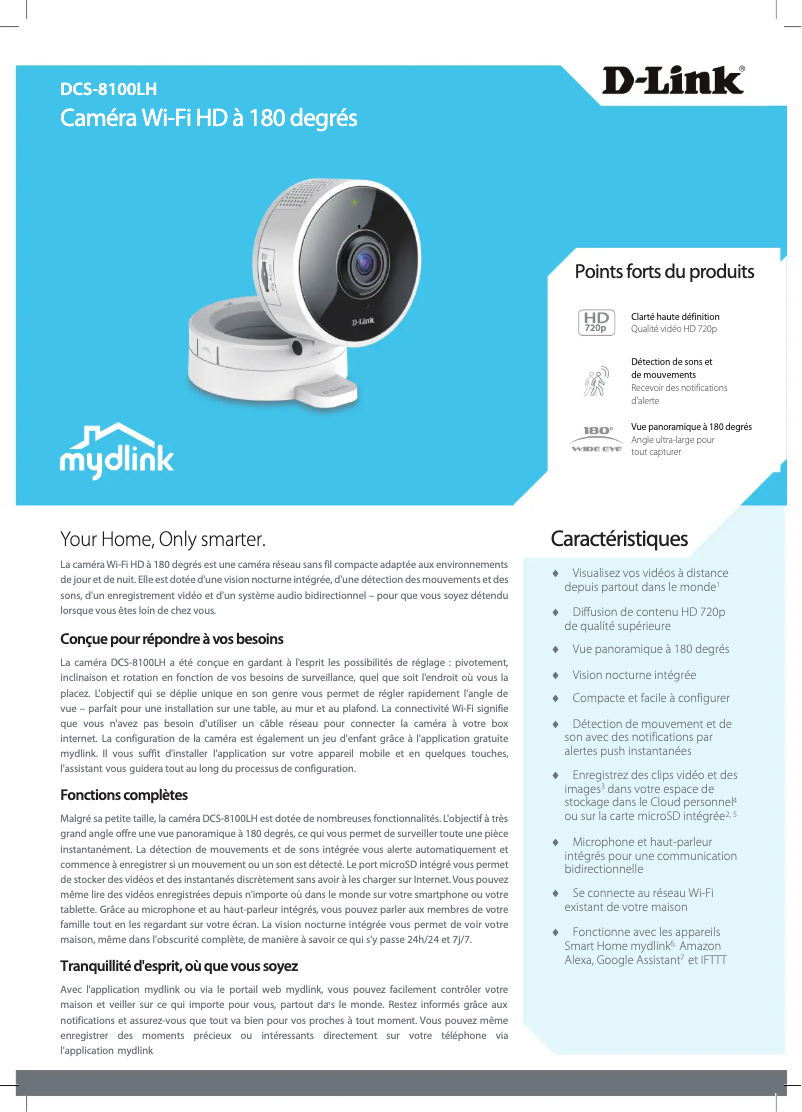 Image de la première page du manuel de l'appareil DCS-8100LH