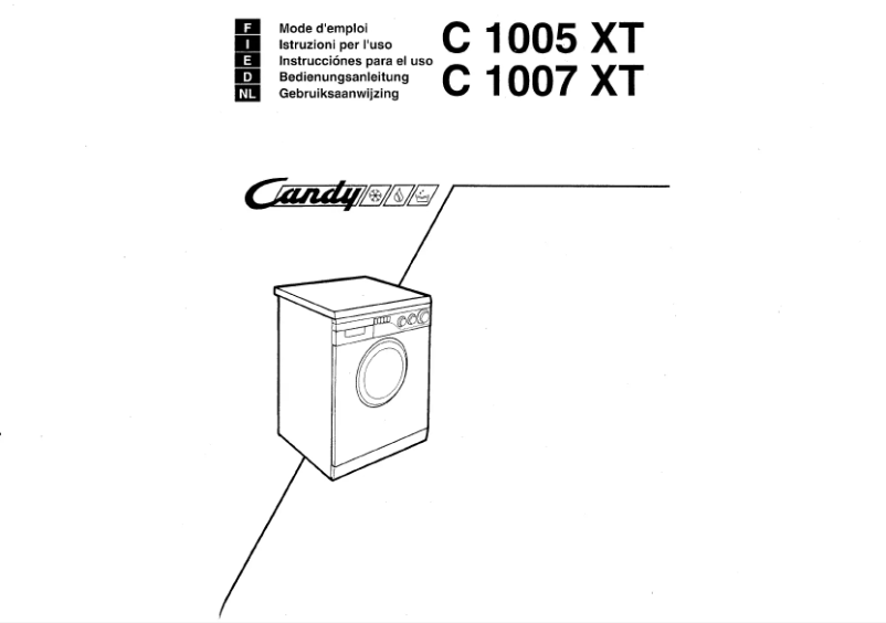 Page n°1 - Manuel utilisateur Candy C 1007XT