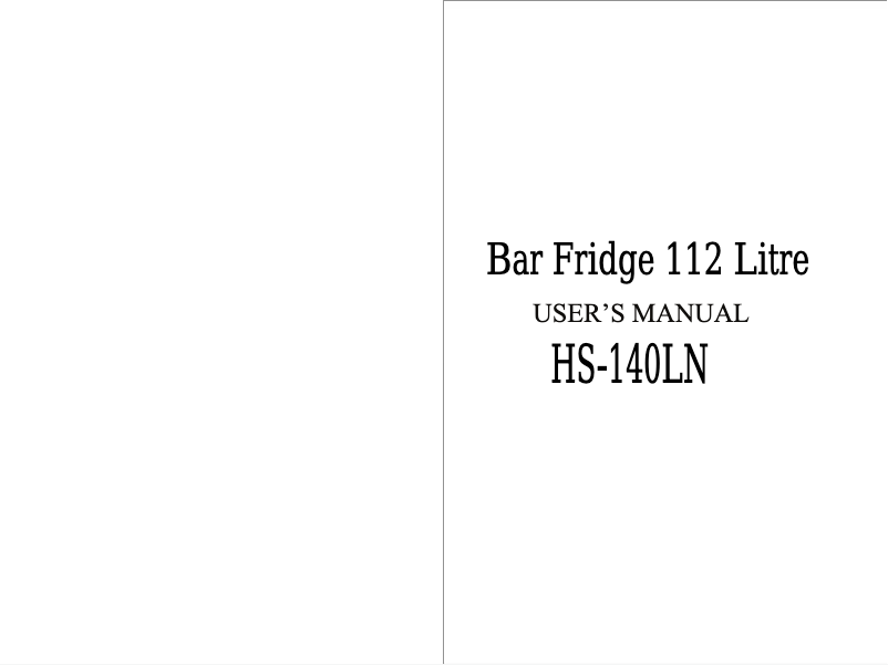 Page n°1 - Mode d'emploi Tisira HS-140LN
